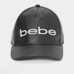 Bebe Black Leather Cap